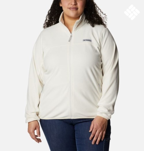 Women's Columbia Ali Peak Full Zip Fleece Jackets White | Plus Size CA-UA15L